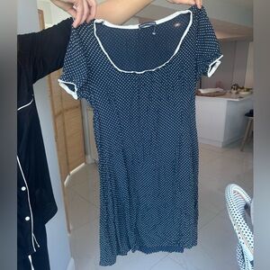 Brandy polka dot dress with tie in back